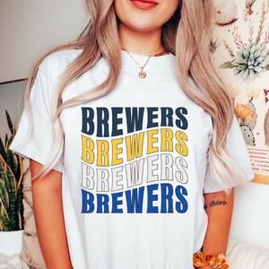 Milwaukee Brewers Shirt, Retro Style Brewers Tshirt, Baseball Design Shirt